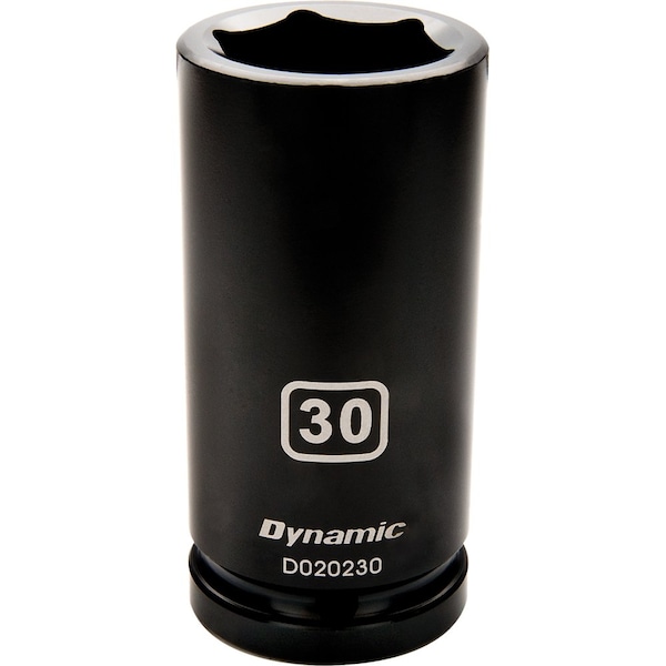 Dynamic Tools 3/4" Drive 6 Point Metric, 30mm Deep Length, Impact Socket D020230
